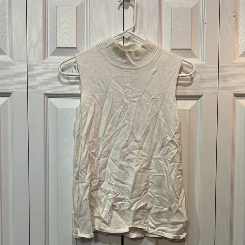 Vintage Bogari Studio Cream Sleeveless Top